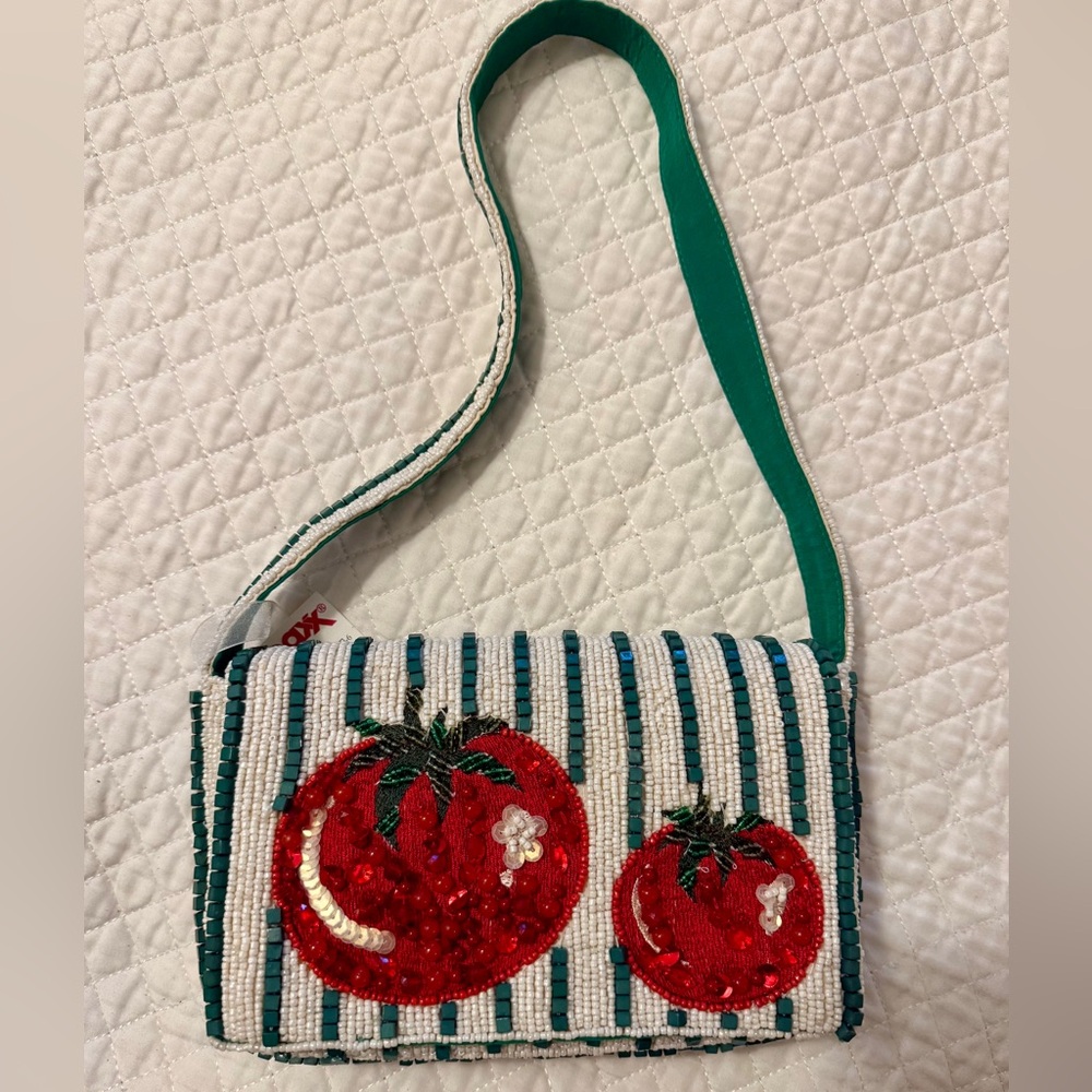 Beaded Tomato Bag Brand new